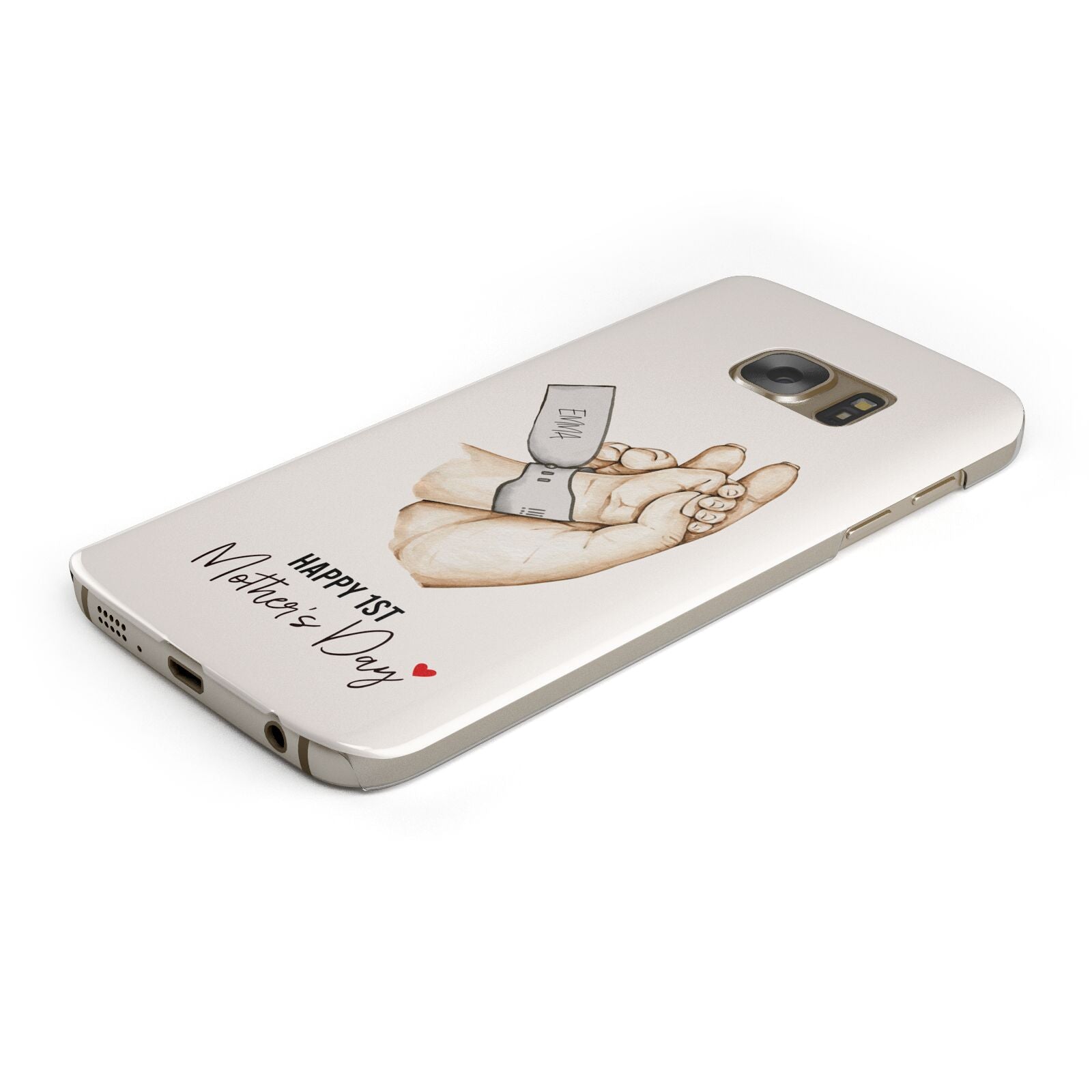Baby s Hands First Mothers Day Protective Samsung Galaxy Case Angled Image