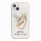 Baby s Hands First Mothers Day iPhone 13 TPU Impact Case with Pink Edges