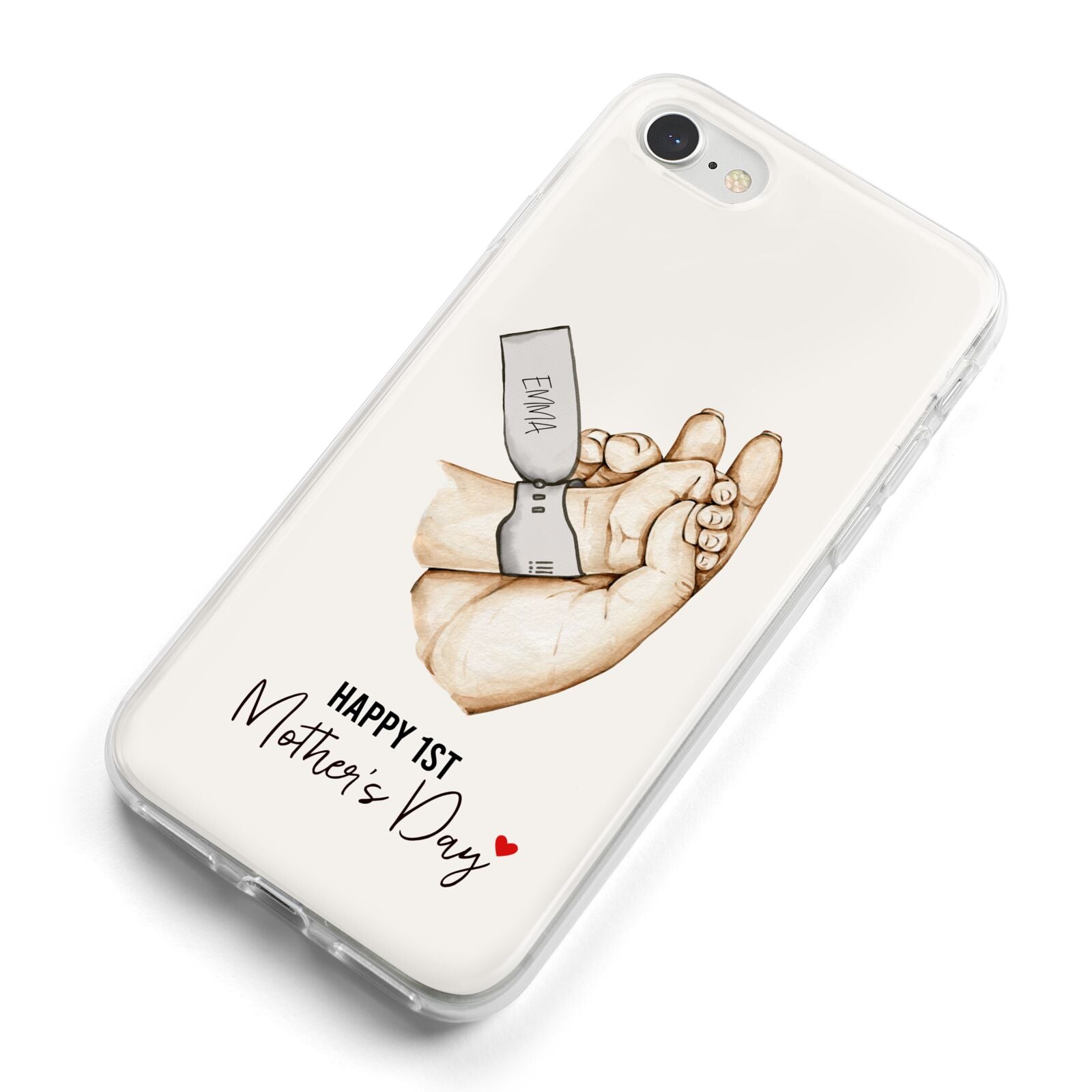 Baby s Hands First Mothers Day iPhone 8 Bumper Case on Silver iPhone Alternative Image