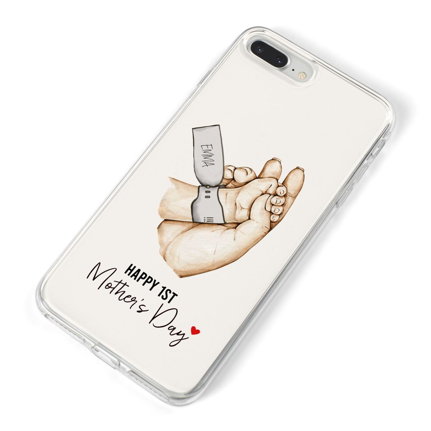 Baby s Hands First Mothers Day iPhone 8 Plus Bumper Case on Silver iPhone Alternative Image