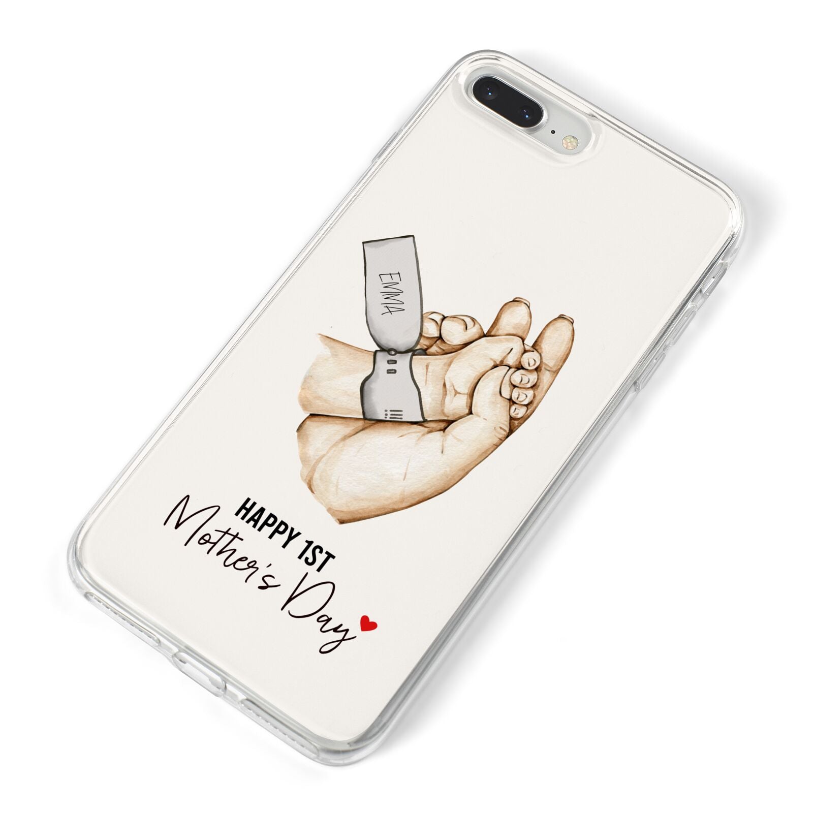 Baby s Hands First Mothers Day iPhone 8 Plus Bumper Case on Silver iPhone Alternative Image