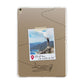 Backpacker Photo Upload Personalised Apple iPad Gold Case