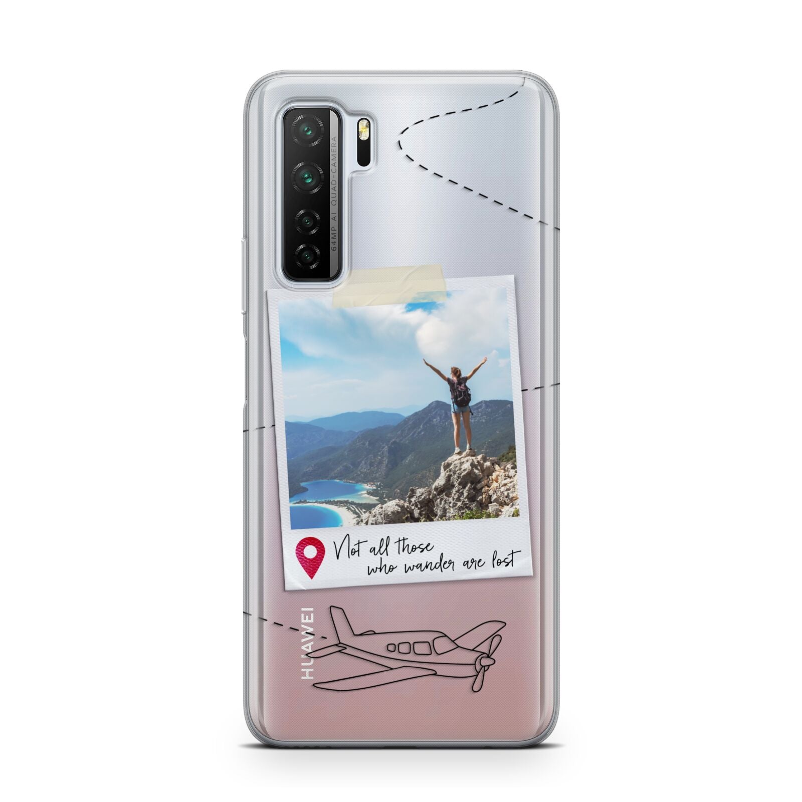 Backpacker Photo Upload Personalised Huawei P40 Lite 5G Phone Case