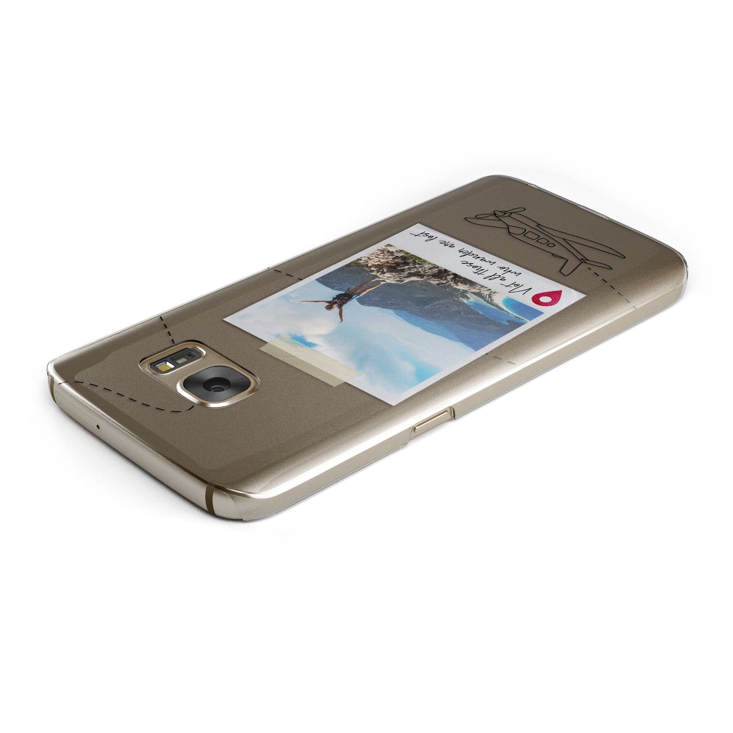 Backpacker Photo Upload Personalised Samsung Galaxy Case Top Cutout
