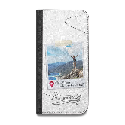 Backpacker Photo Upload Personalised Vegan Leather Flip Samsung Case