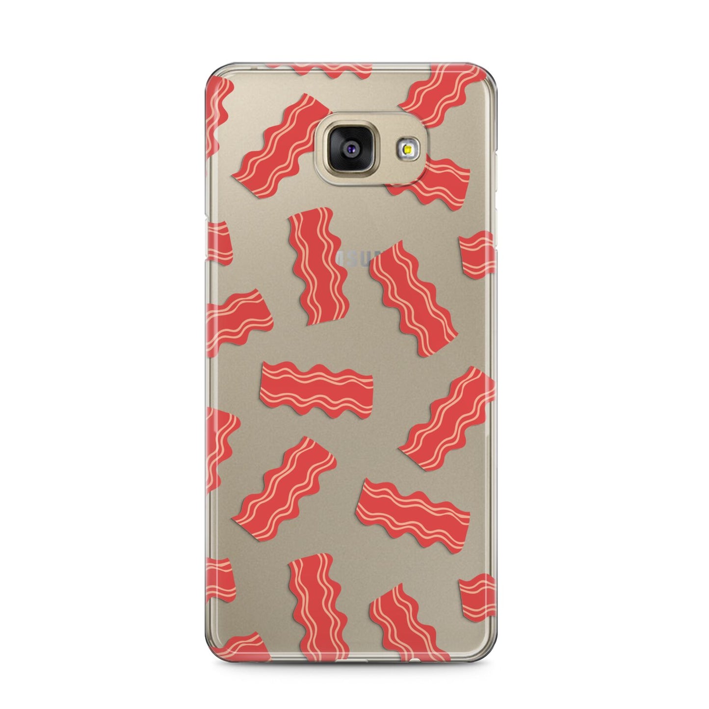 Bacon Samsung Galaxy A5 2016 Case on gold phone