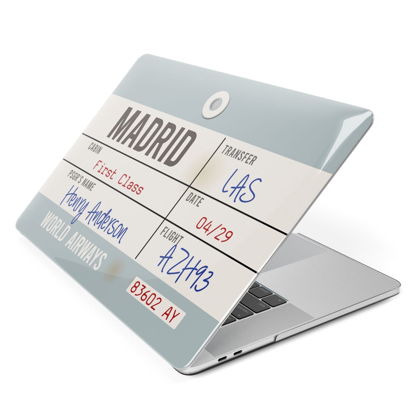 Baggage Tag Apple MacBook Case Side View