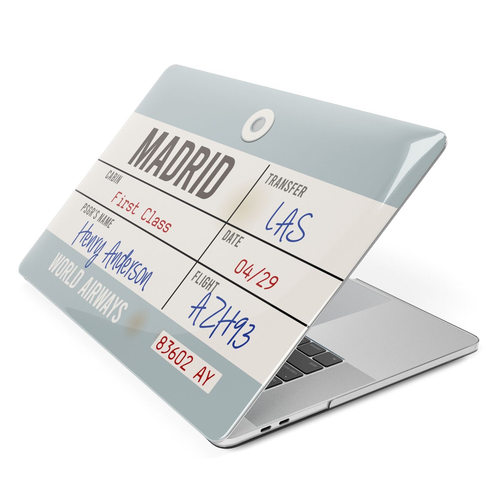 Baggage Tag Apple MacBook Case Side View