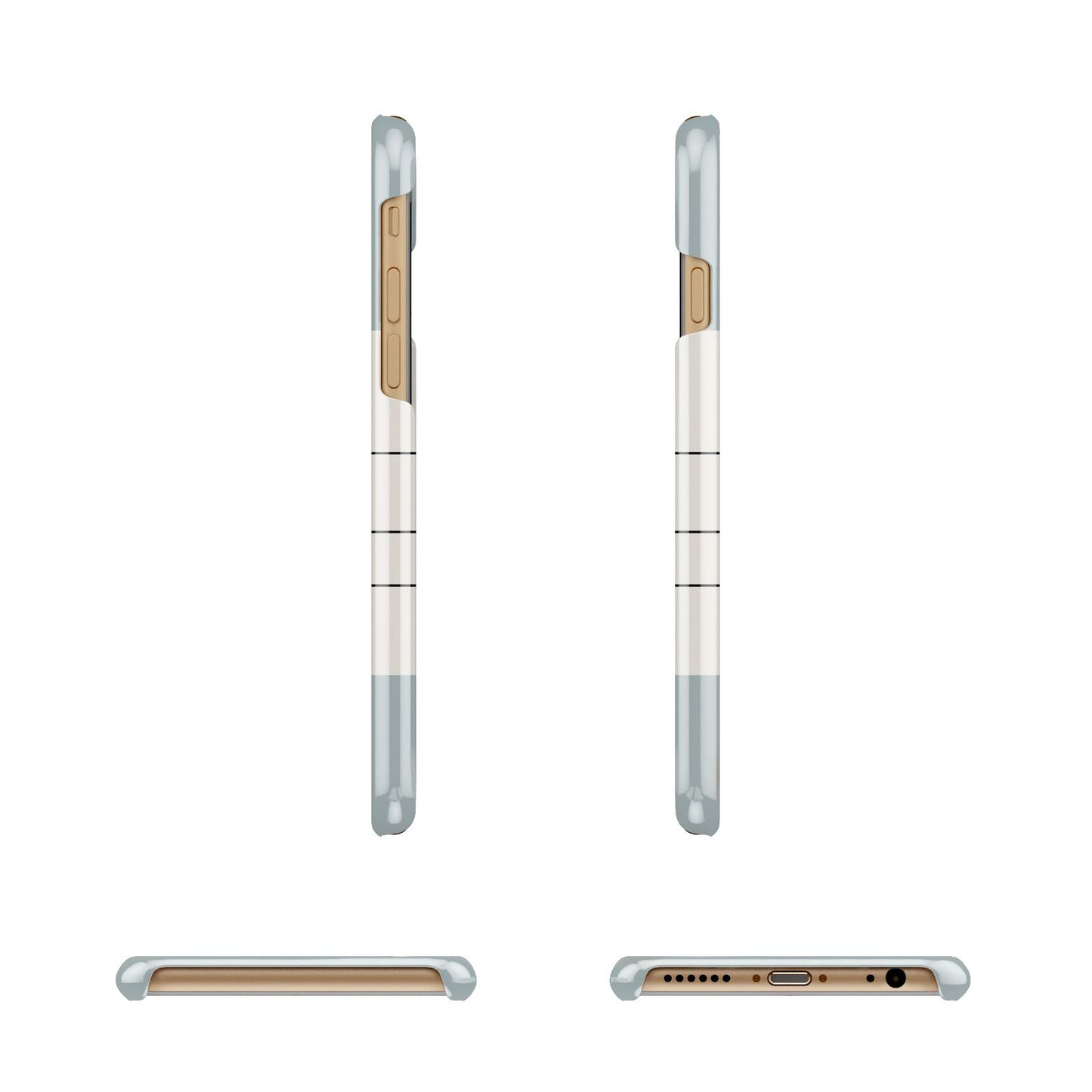 Baggage Tag Apple iPhone 6 3D Wrap Snap Case Angled Images