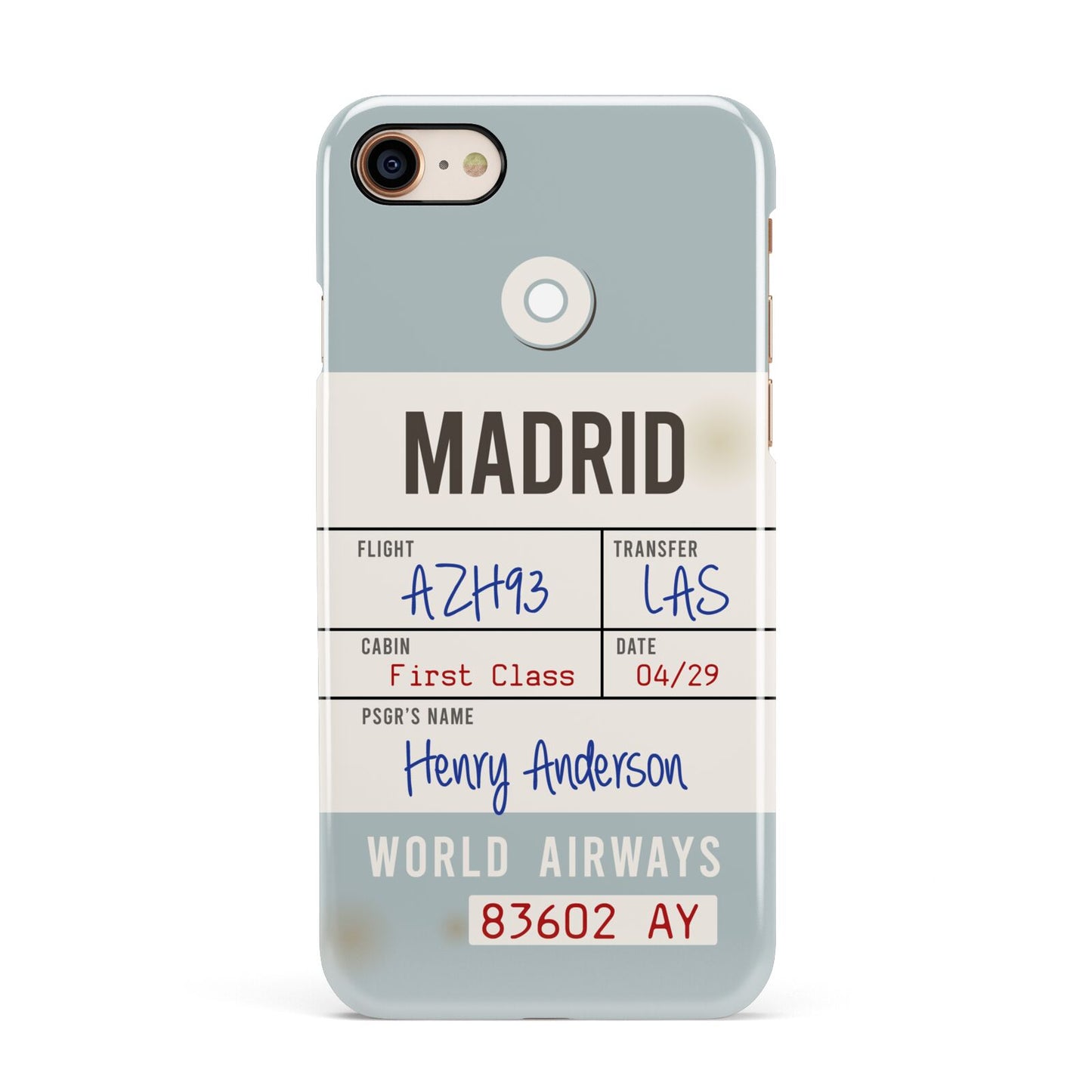 Baggage Tag Apple iPhone 7 8 3D Snap Case