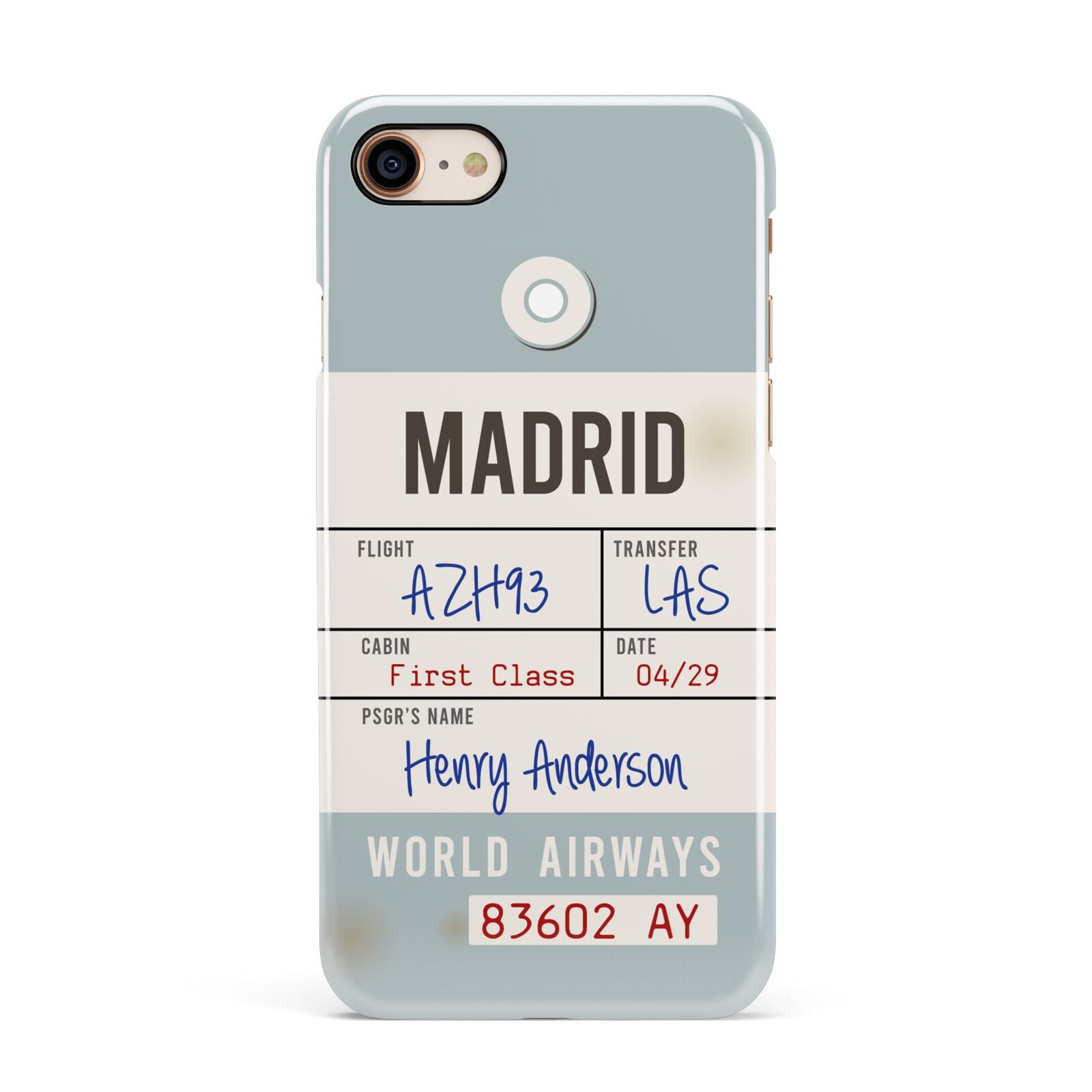Baggage Tag Apple iPhone 7 8 3D Snap Case