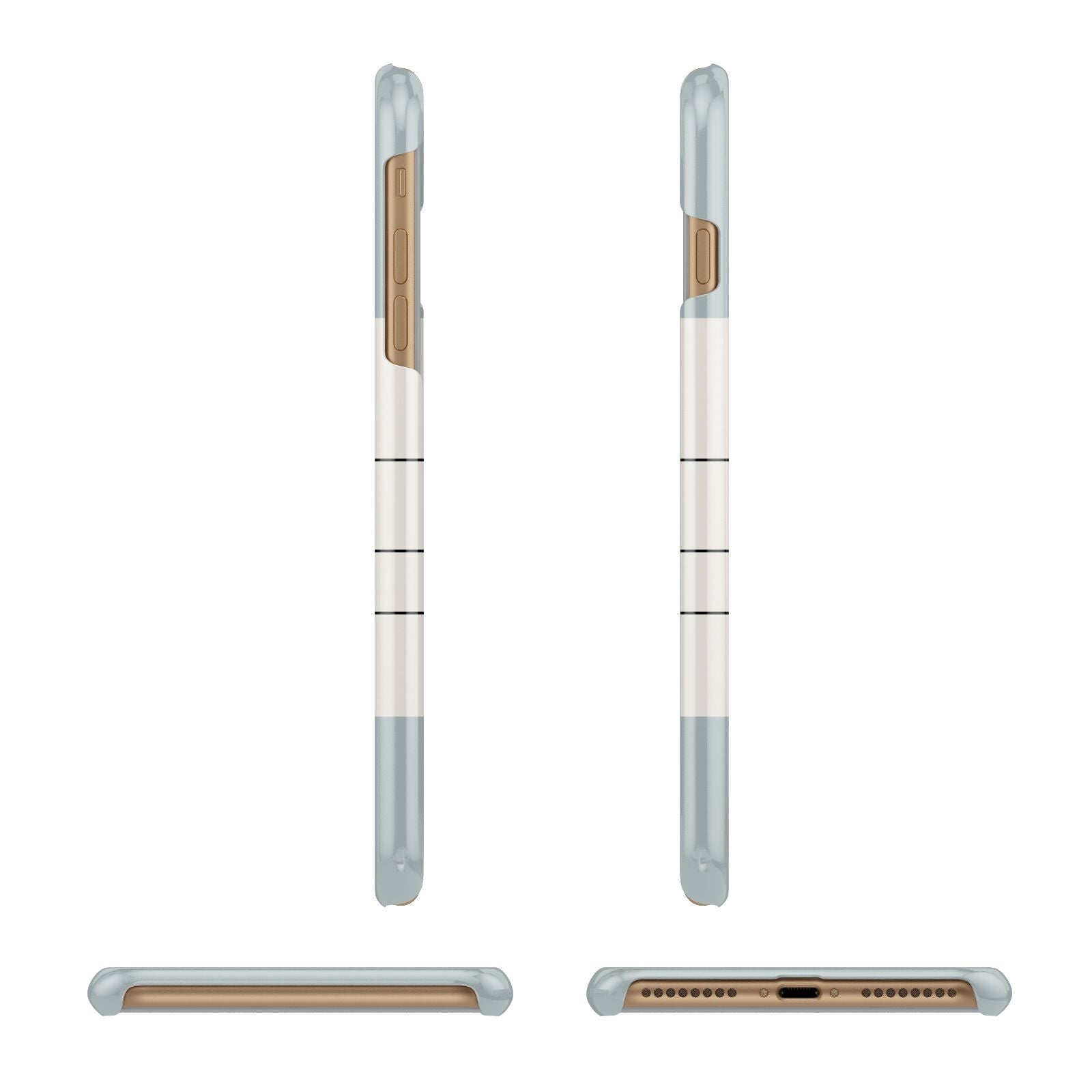 Baggage Tag Apple iPhone 7 Plus 3D Wrap Snap Case Angled Images