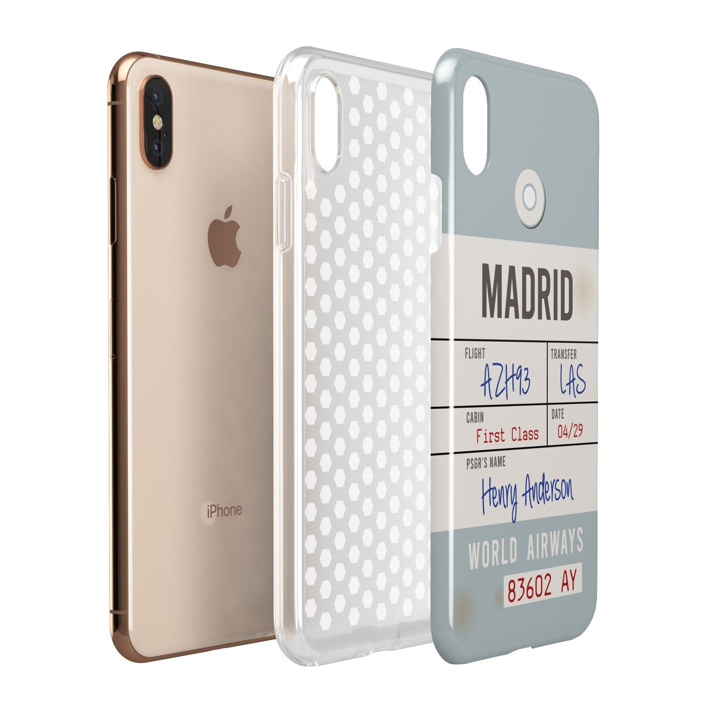Baggage Tag Apple iPhone Xs Max 3D Tough Case Expanded View