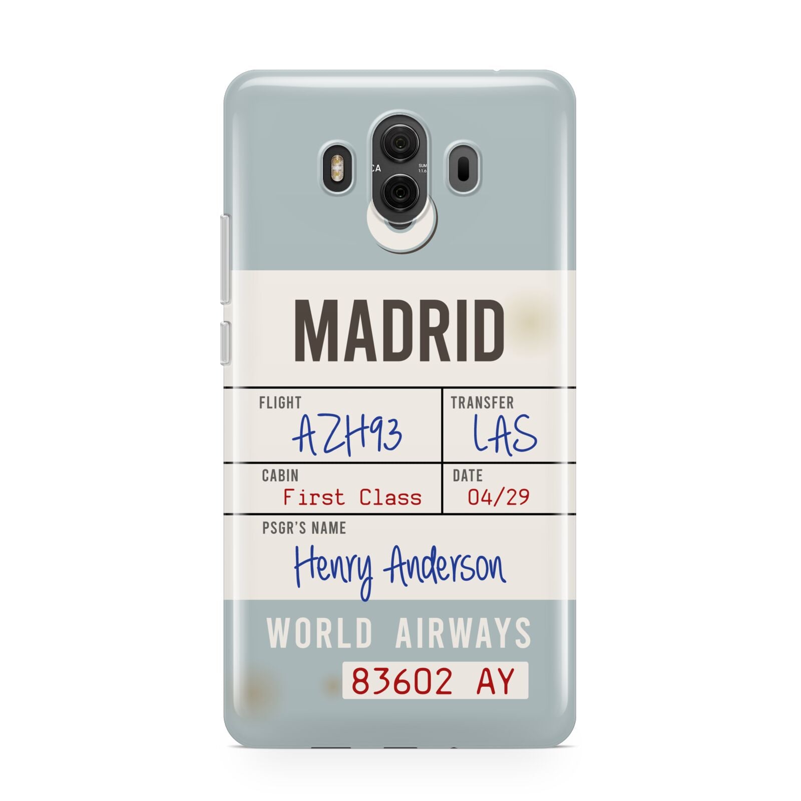 Baggage Tag Huawei Mate 10 Protective Phone Case