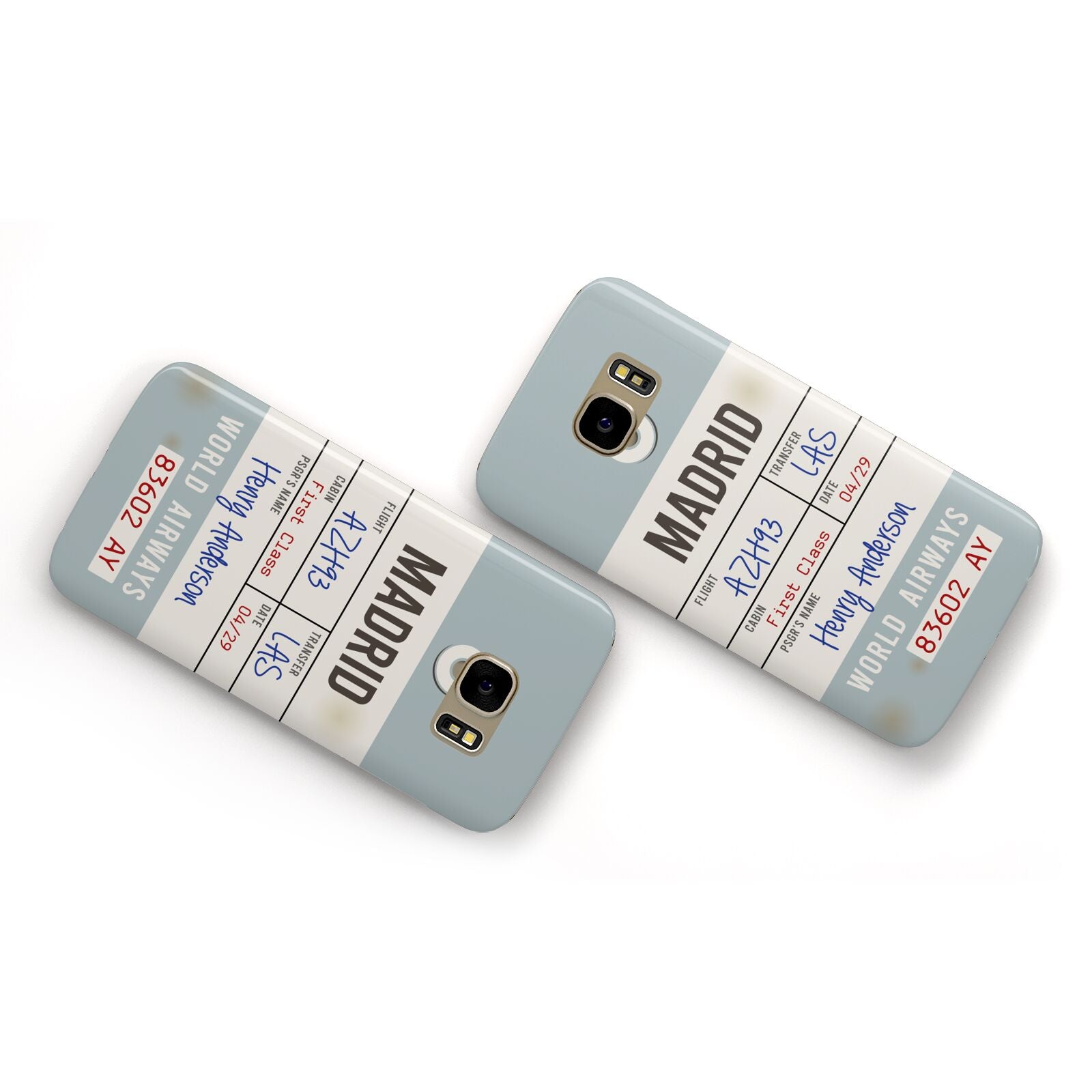 Baggage Tag Samsung Galaxy Case Flat Overview