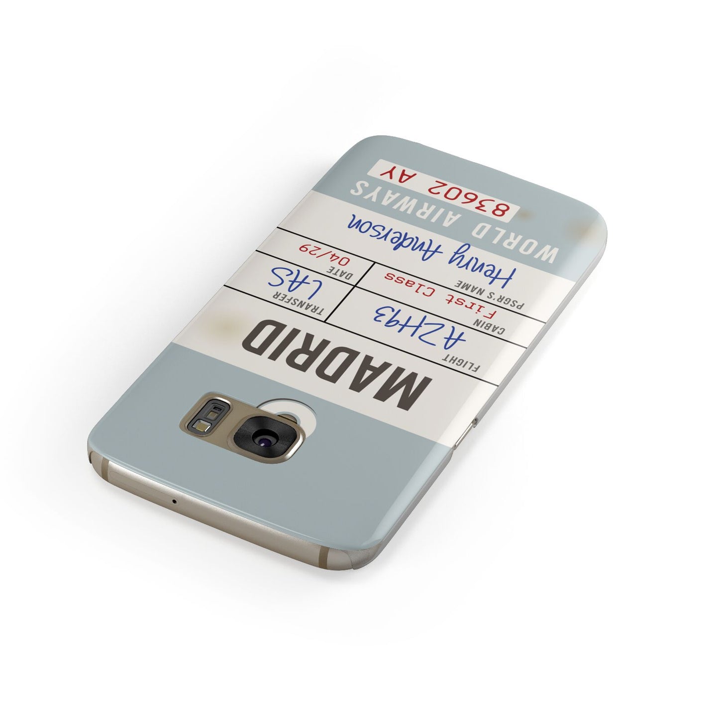 Baggage Tag Samsung Galaxy Case Front Close Up