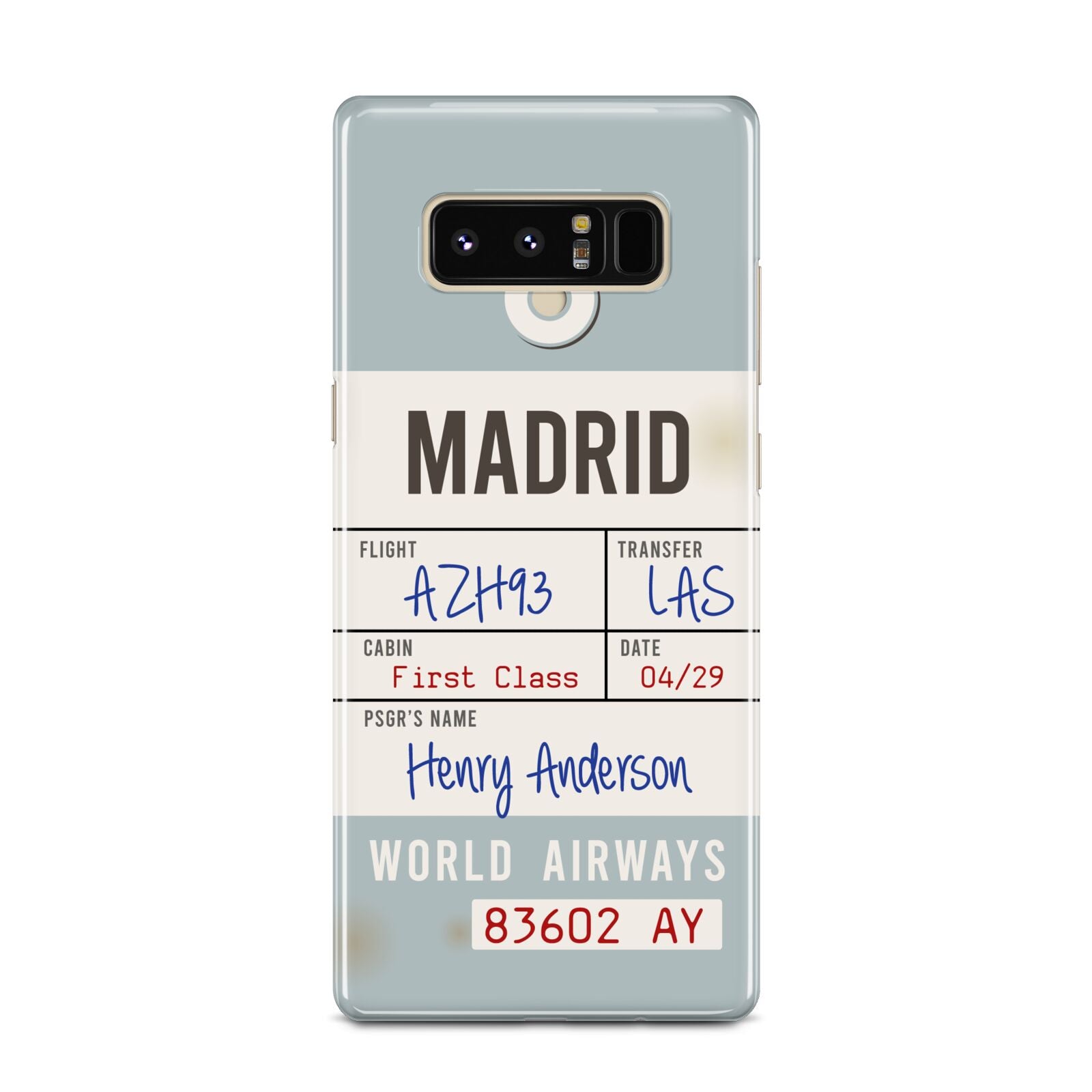 Baggage Tag Samsung Galaxy Note 8 Case