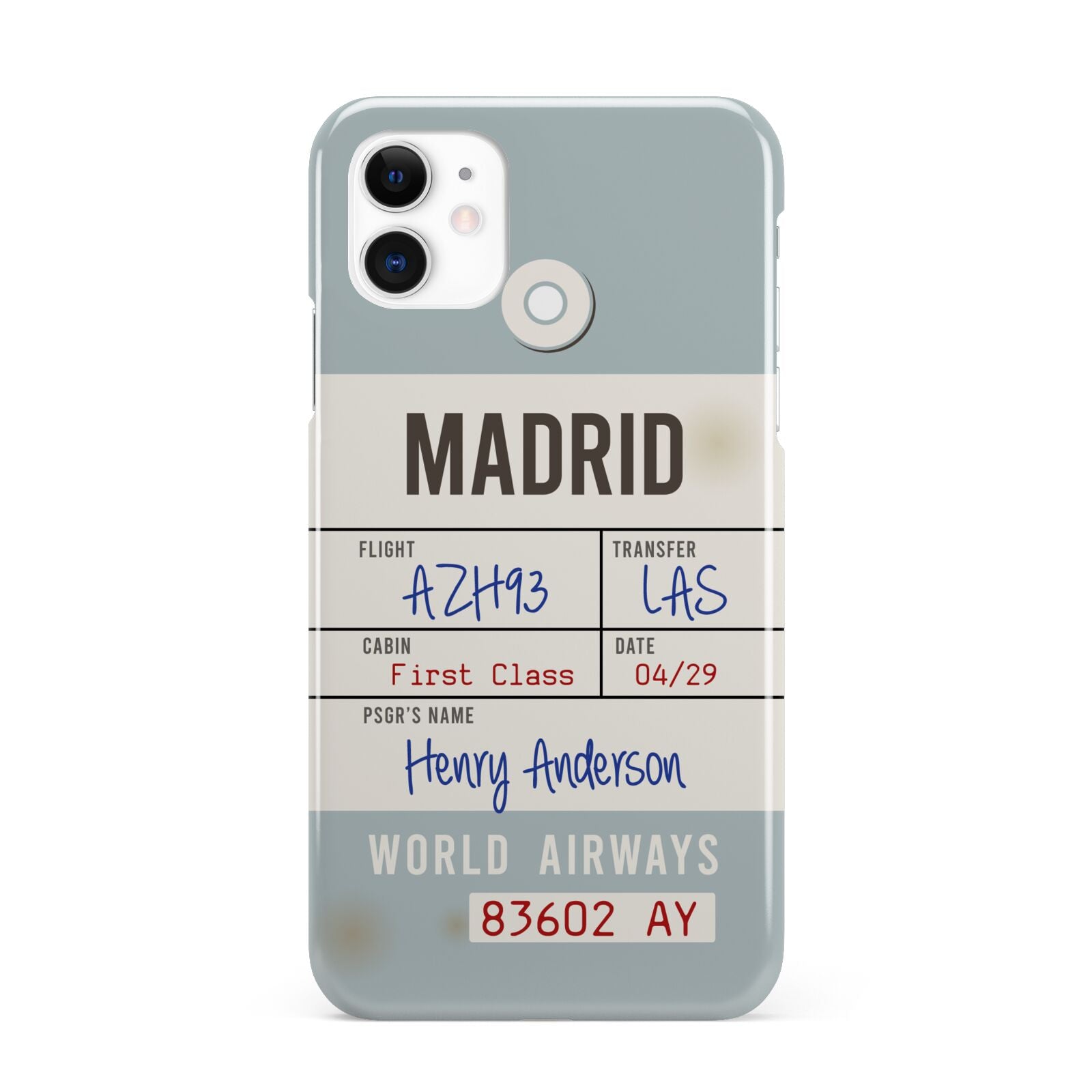 Baggage Tag iPhone 11 3D Snap Case
