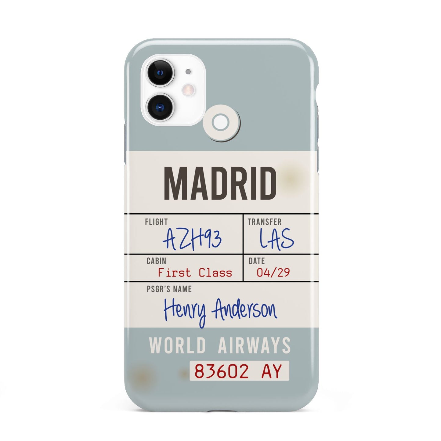 Baggage Tag iPhone 11 3D Tough Case