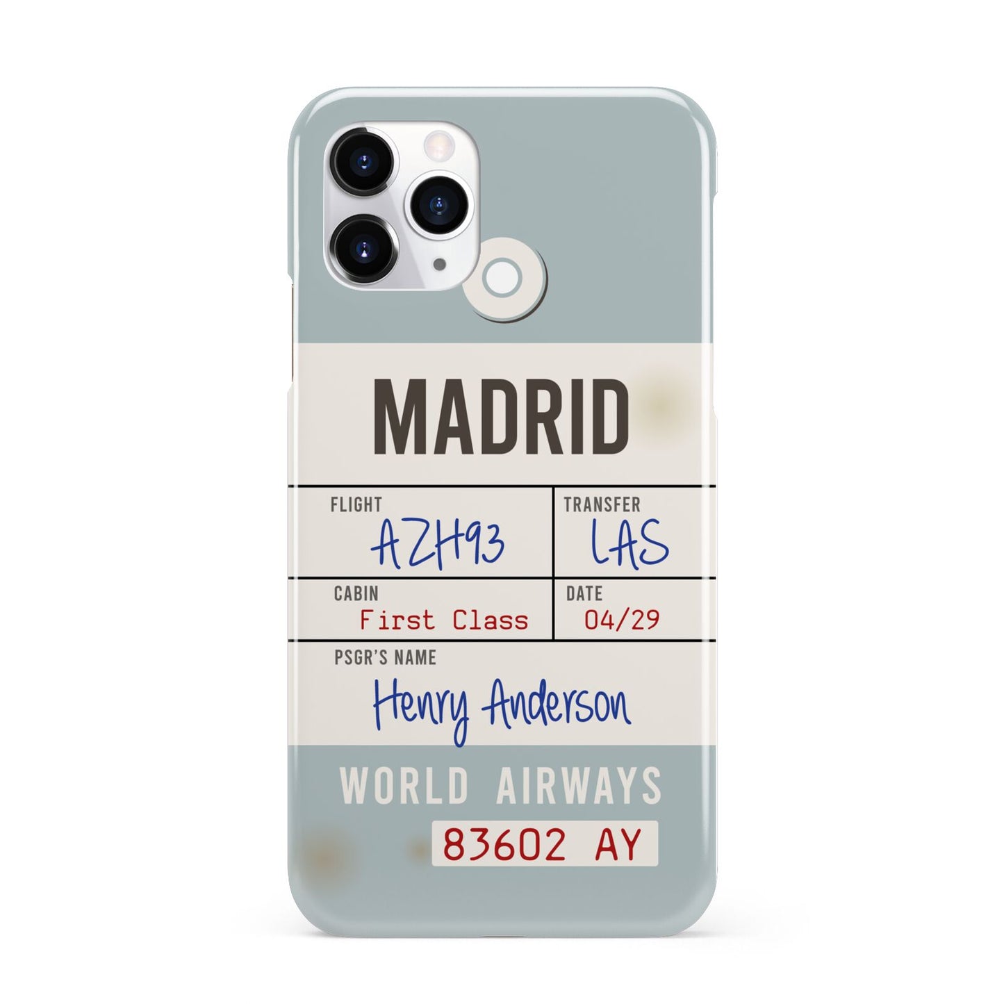 Baggage Tag iPhone 11 Pro 3D Snap Case