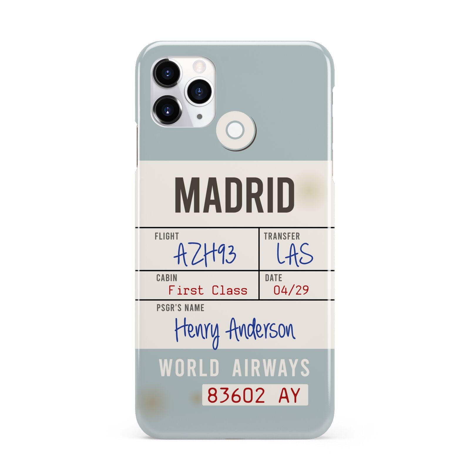 Baggage Tag iPhone 11 Pro Max 3D Snap Case