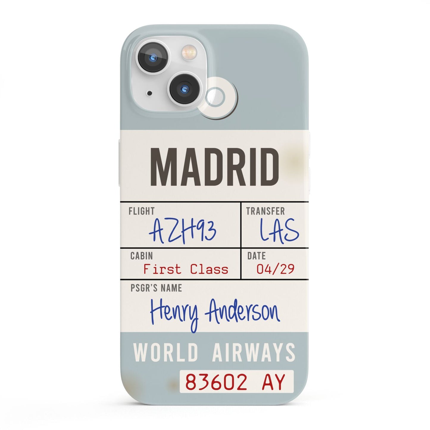 Baggage Tag iPhone 13 Full Wrap 3D Snap Case