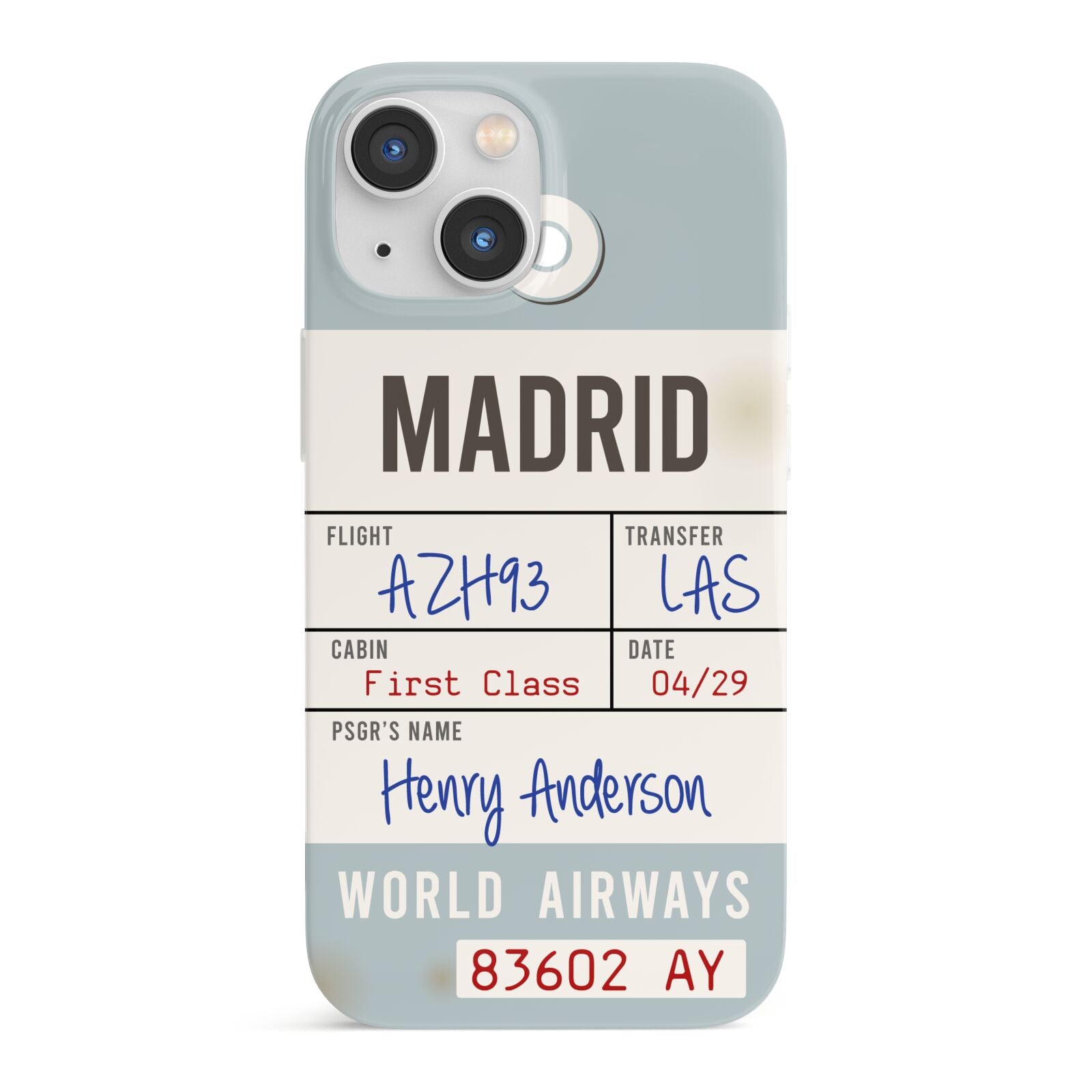 Baggage Tag iPhone 13 Mini Full Wrap 3D Snap Case