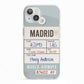 Baggage Tag iPhone 13 TPU Impact Case with White Edges