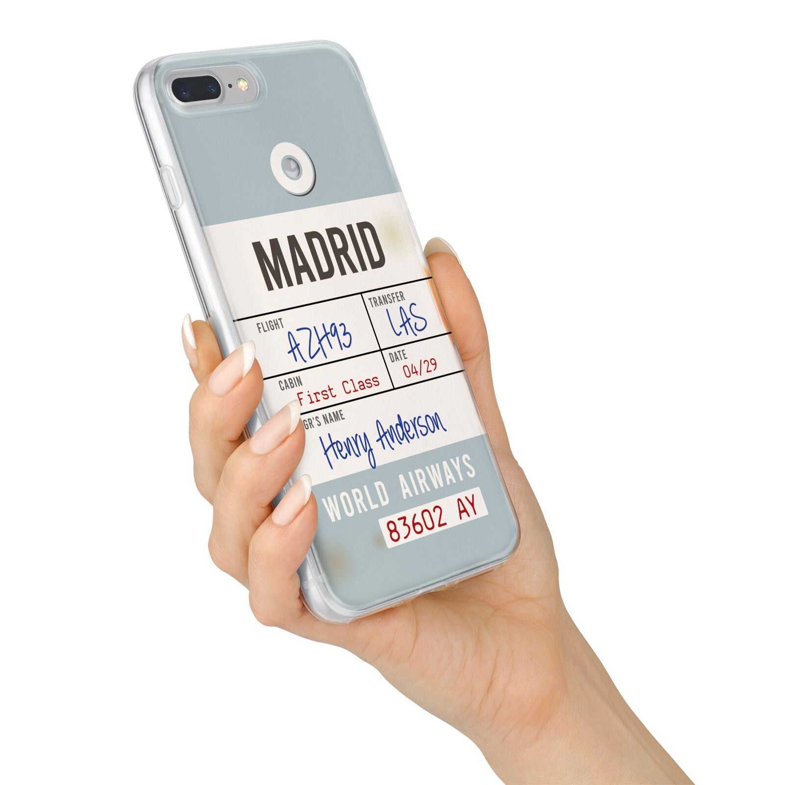 Baggage Tag iPhone 7 Plus Bumper Case on Silver iPhone Alternative Image