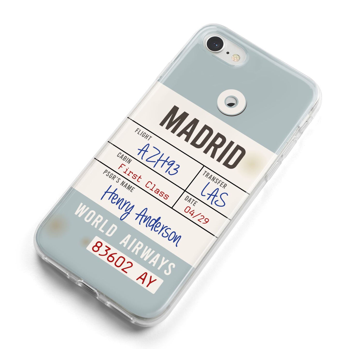 Baggage Tag iPhone 8 Bumper Case on Silver iPhone Alternative Image