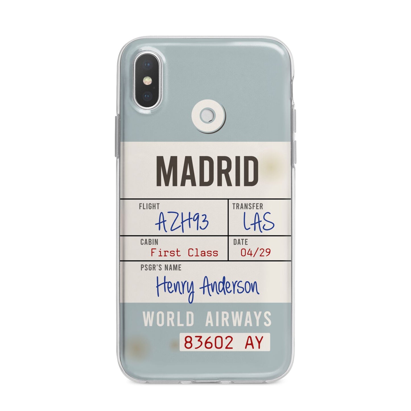Baggage Tag iPhone X Bumper Case on Silver iPhone Alternative Image 1