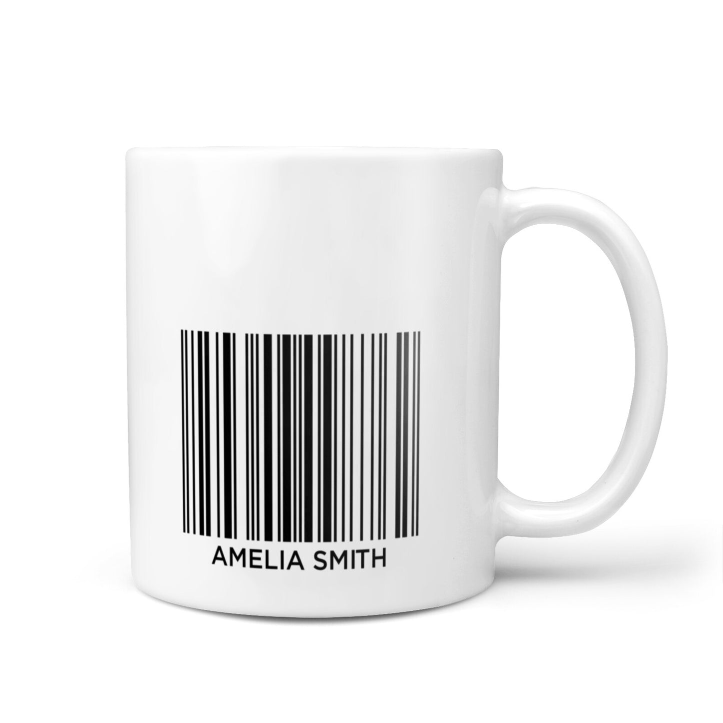 Clear Barcode with Text 10oz Mug