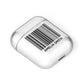 Barcode with Text AirPods Case Laid Flat