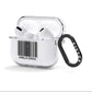Barcode with Text AirPods Clear Case 3rd Gen Side Image