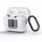 Barcode with Text AirPods Pro Clear Case Side Image