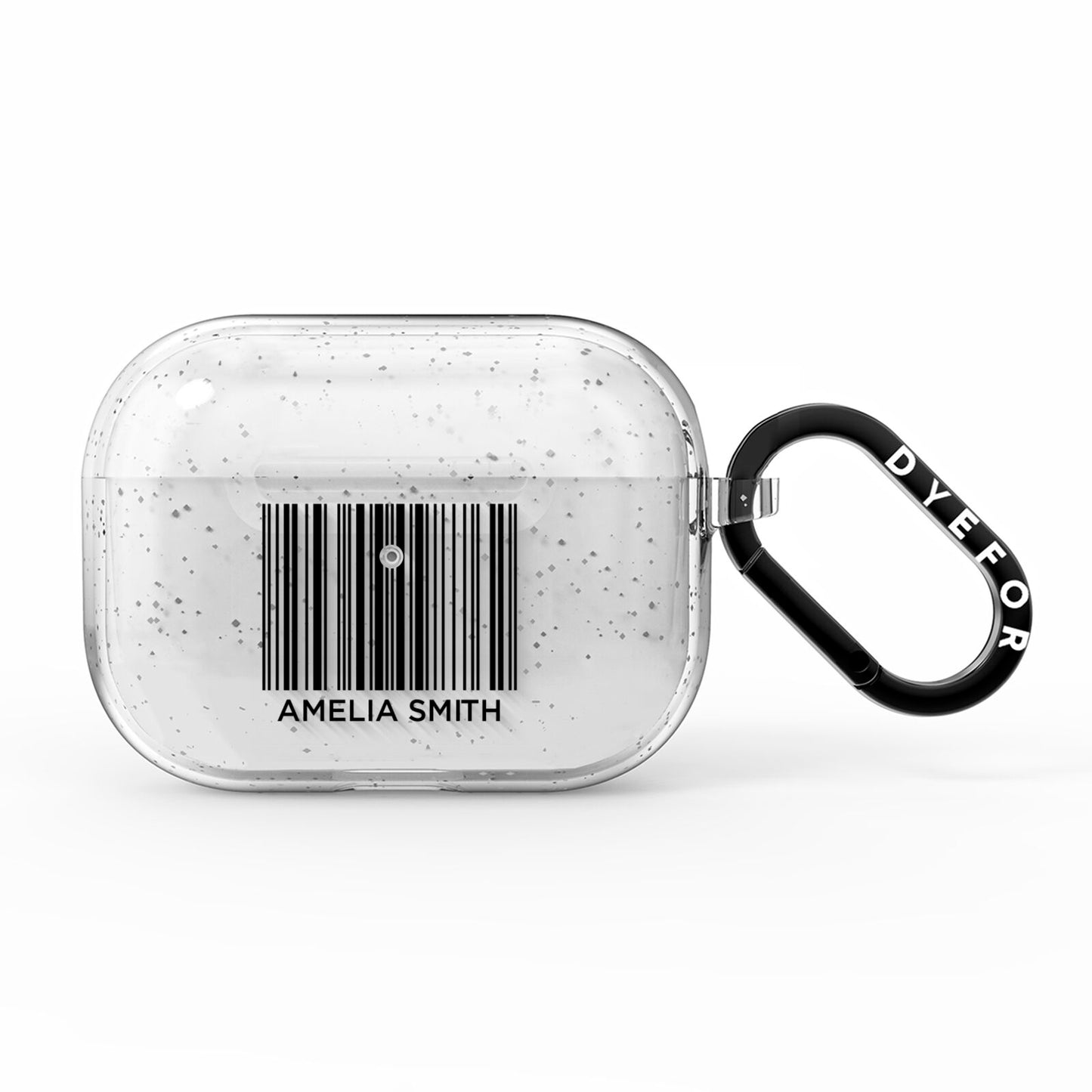 Barcode with Text AirPods Pro Glitter Case