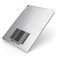 Barcode with Text Apple iPad Case on Silver iPad Side View