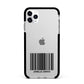 Barcode with Text Apple iPhone 11 Pro Max in Silver with Black Impact Case