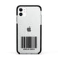 Barcode with Text Apple iPhone 11 in White with Black Impact Case
