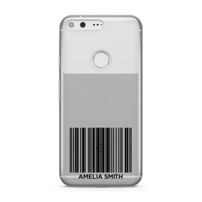 Barcode with Text Google Pixel Case