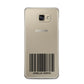Barcode with Text Samsung Galaxy A5 2016 Case on gold phone
