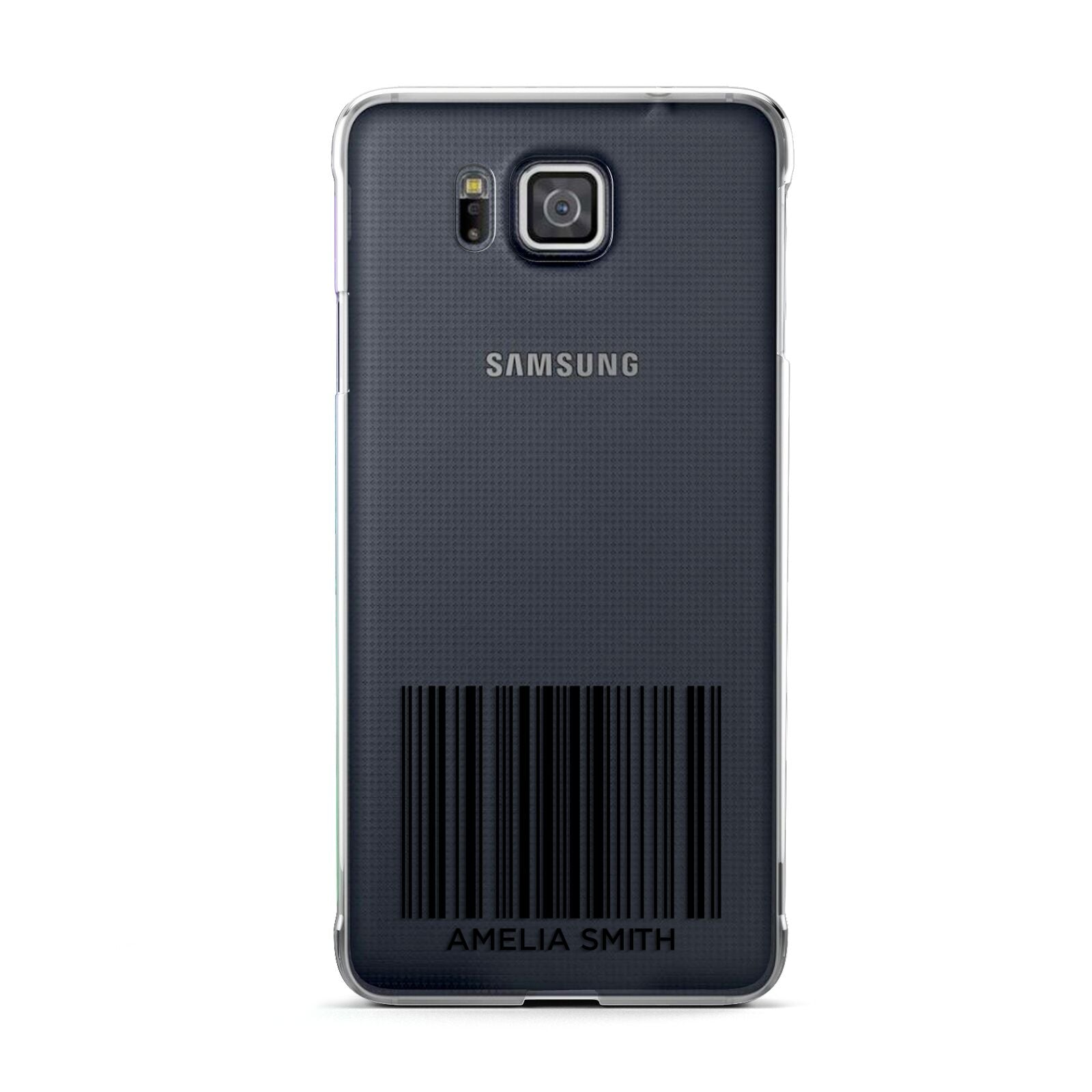 Barcode with Text Samsung Galaxy Alpha Case