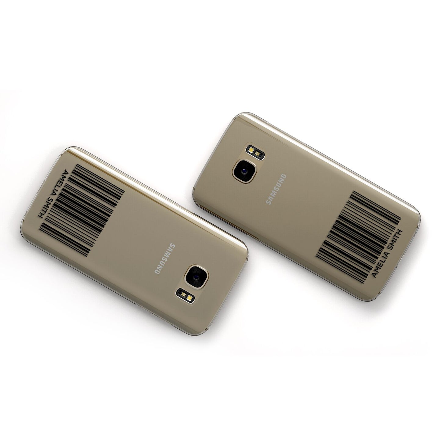 Barcode with Text Samsung Galaxy Case Flat Overview