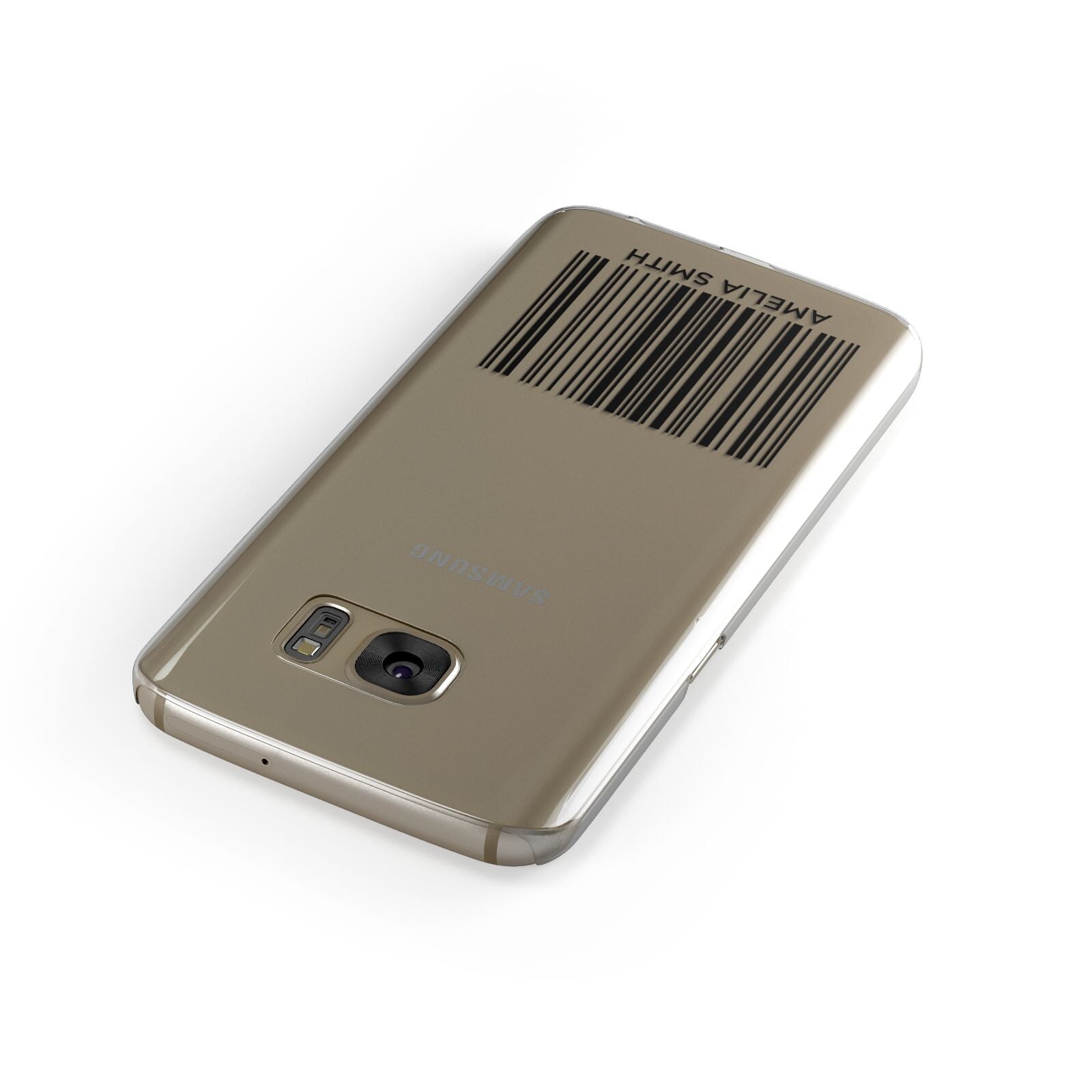 Barcode with Text Samsung Galaxy Case Front Close Up