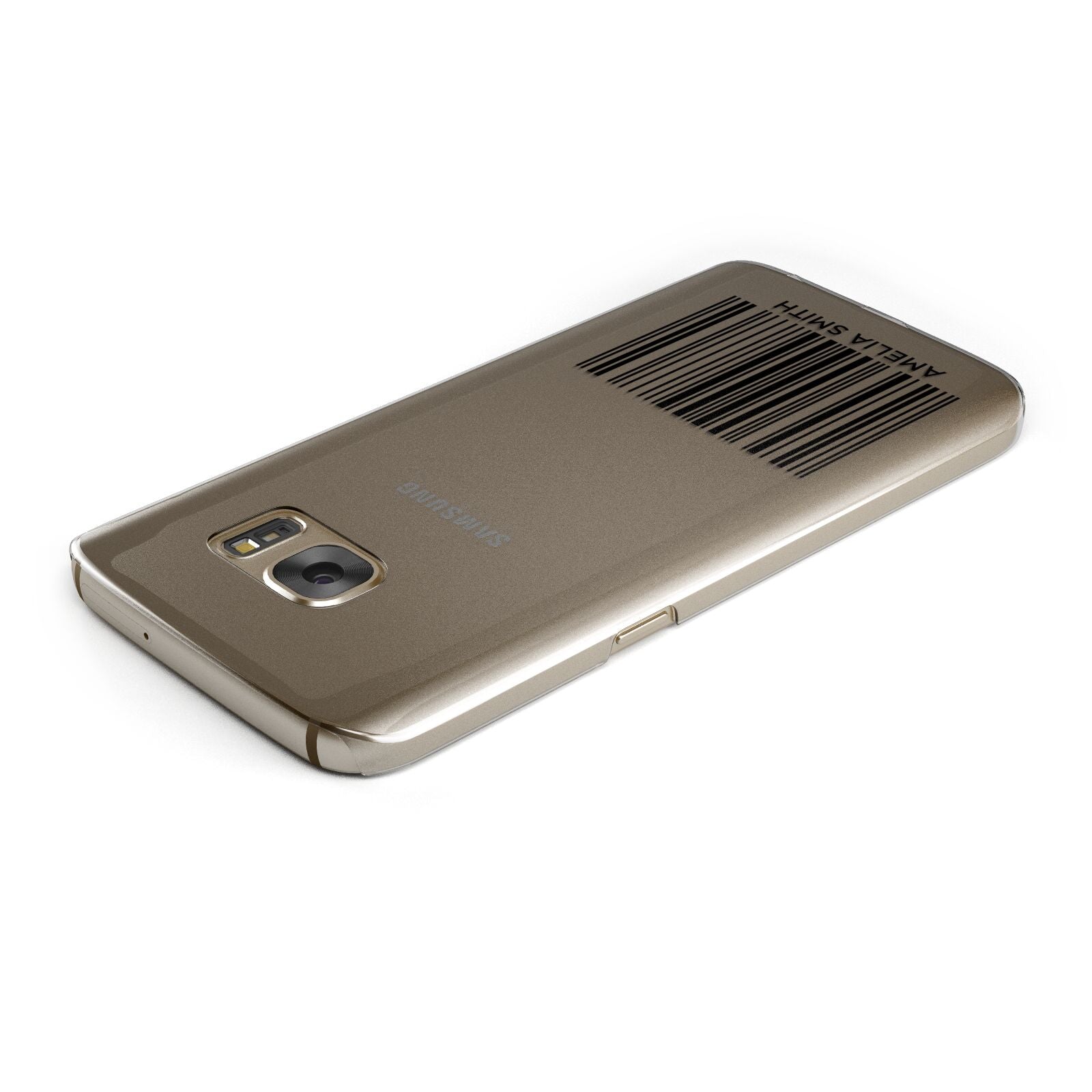 Barcode with Text Samsung Galaxy Case Top Cutout