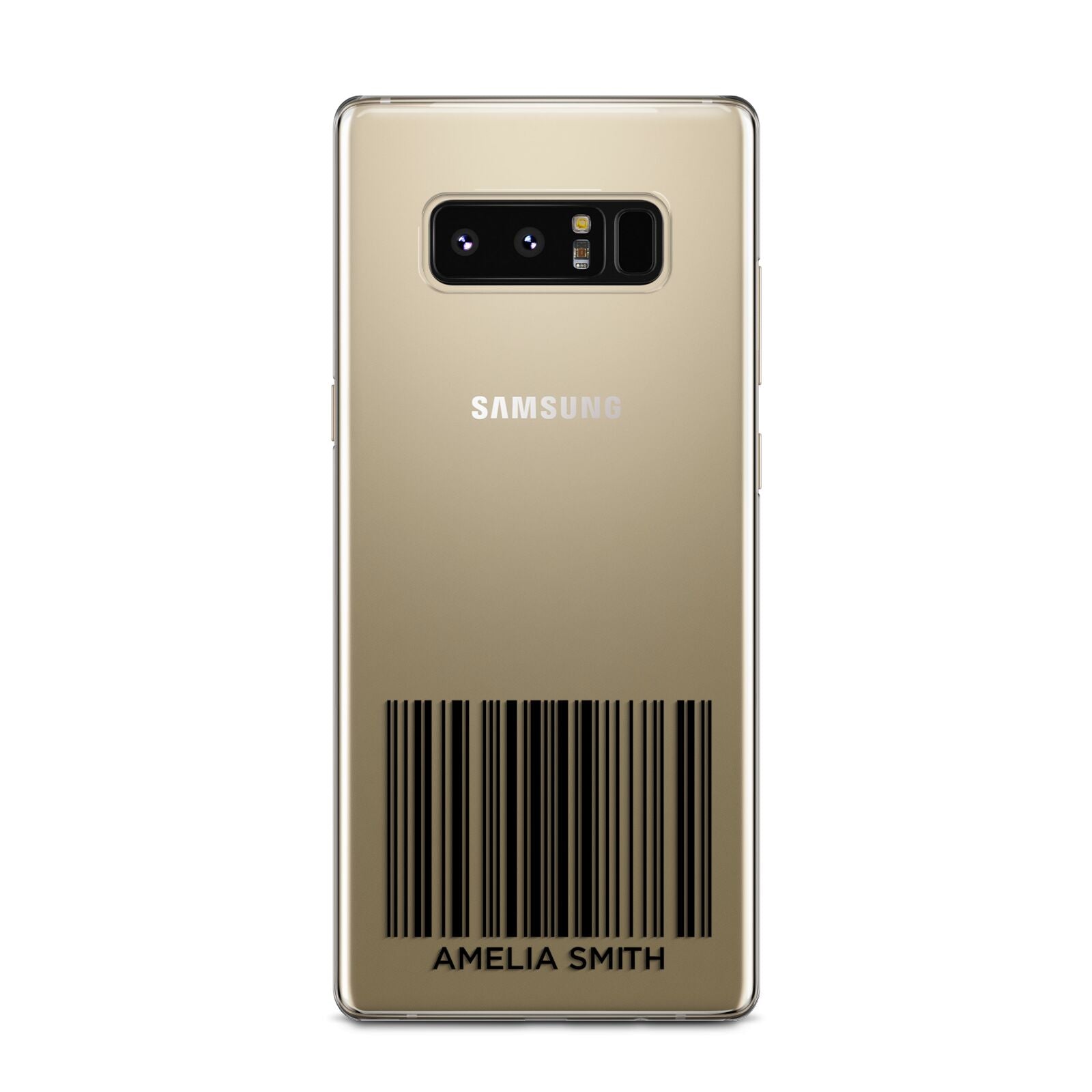Barcode with Text Samsung Galaxy Note 8 Case