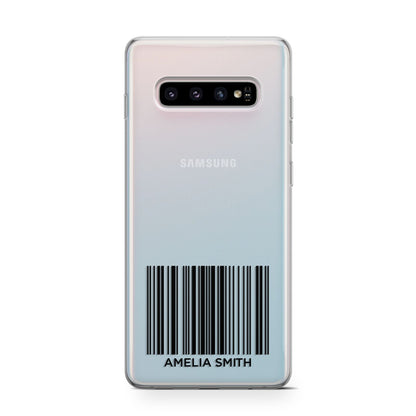 Barcode with Text Samsung Galaxy S10 Case