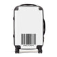 Clear Barcode with Text Suitcase