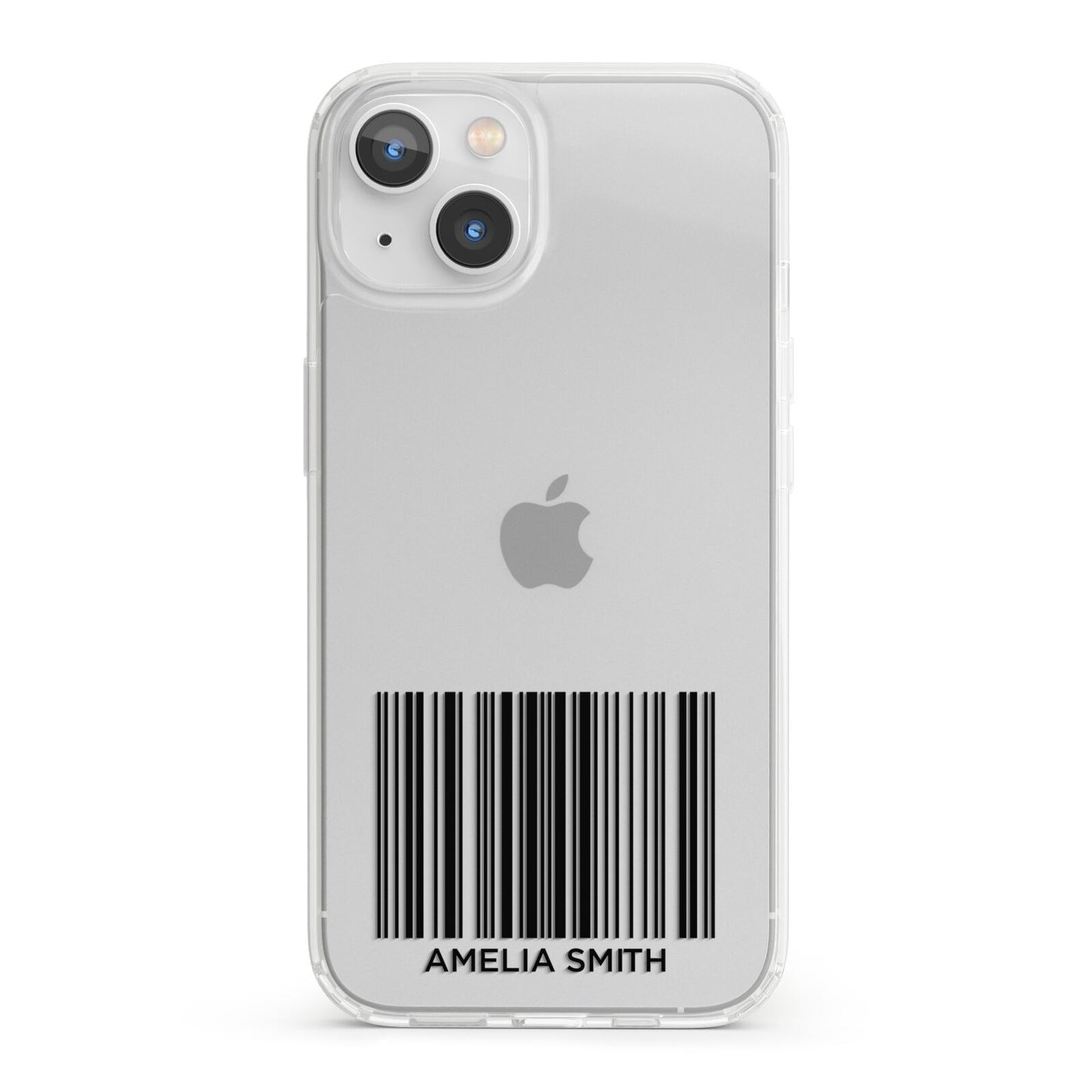 Barcode with Text iPhone 13 Clear Bumper Case