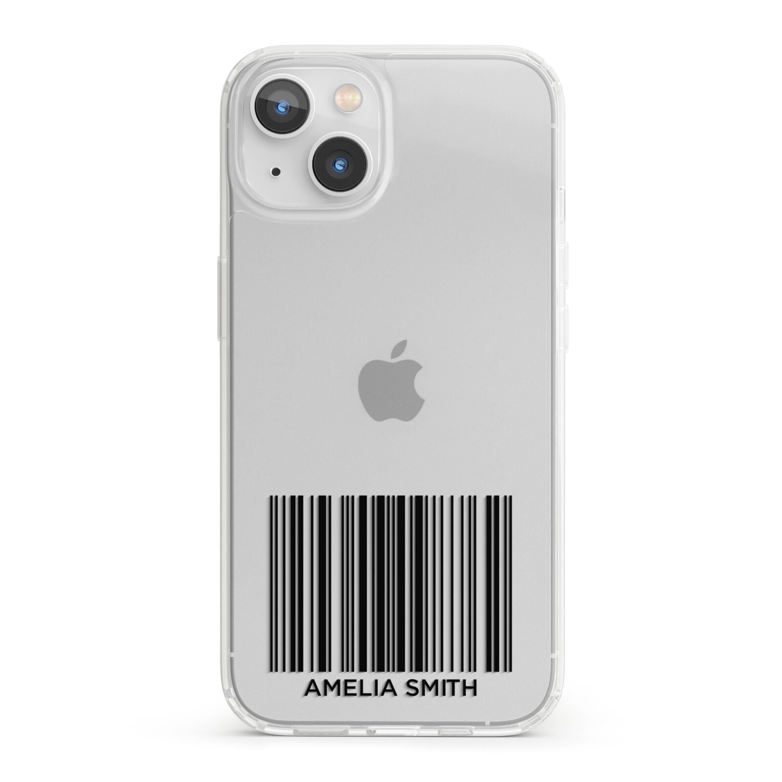 Barcode with Text iPhone 13 Clear Bumper Case